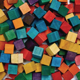 Colorations® Colored Wood Cubes - 196 Pieces