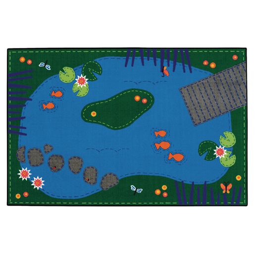 Tranquil Pond 4' x 6' Rectangle Kids Value Rug