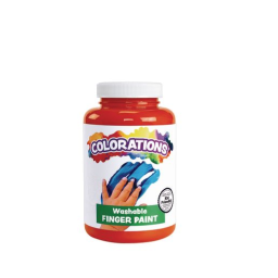 Colorations® Washable Finger Paint, Orange - 16 oz.
