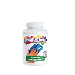 Colorations® Washable Finger Paint, White - 16 oz.