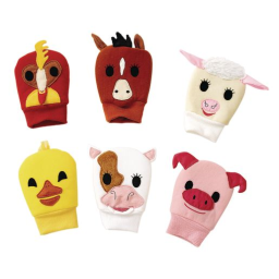 Excellerations® Happy Hands Farm Puppets - Set of 6