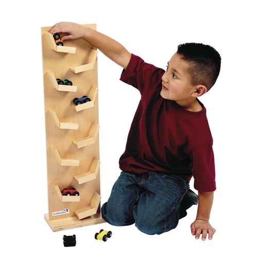 Excellerations® Two-Sided Wooden Racing Tower with Cars