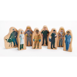 Excellerations® Wooden Photo Blocks Career People - Set of 8