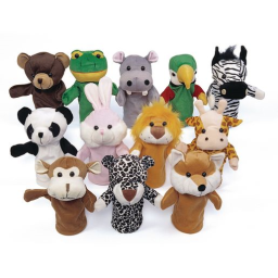Excellerations® Animal Hand Puppets - Set of 12