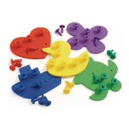 Excellerations® Textured Fun Foam Shapes & Pegs - 55 Pieces