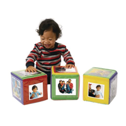 Excellerations® Infant Photo Cubes with Mirror - Set of 3