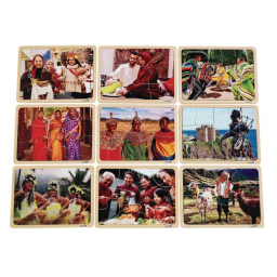Excellerations® Photographic Multi-Cultural World Puzzles - Set of 9