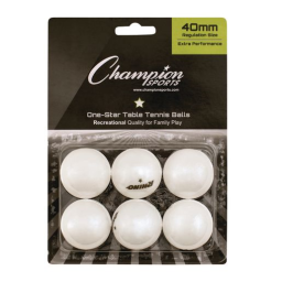 Ping Pong Balls Set of 6 White