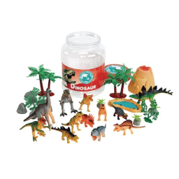 Excellerations® Dinosaur Bucket - Set of 31 Pieces